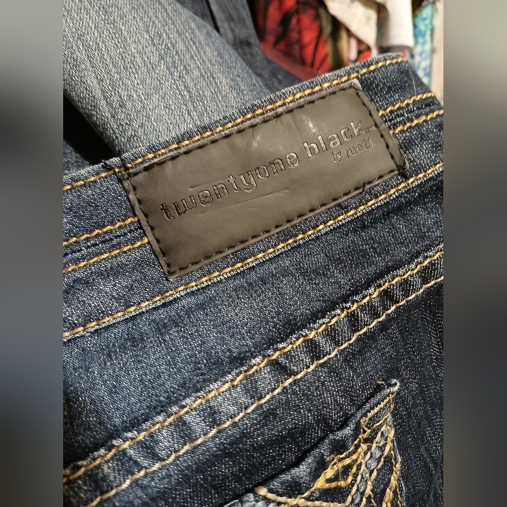 Twenty One Black Regular Low Rise Skinny Jeans Size 15/16 - Picture 6 of 8